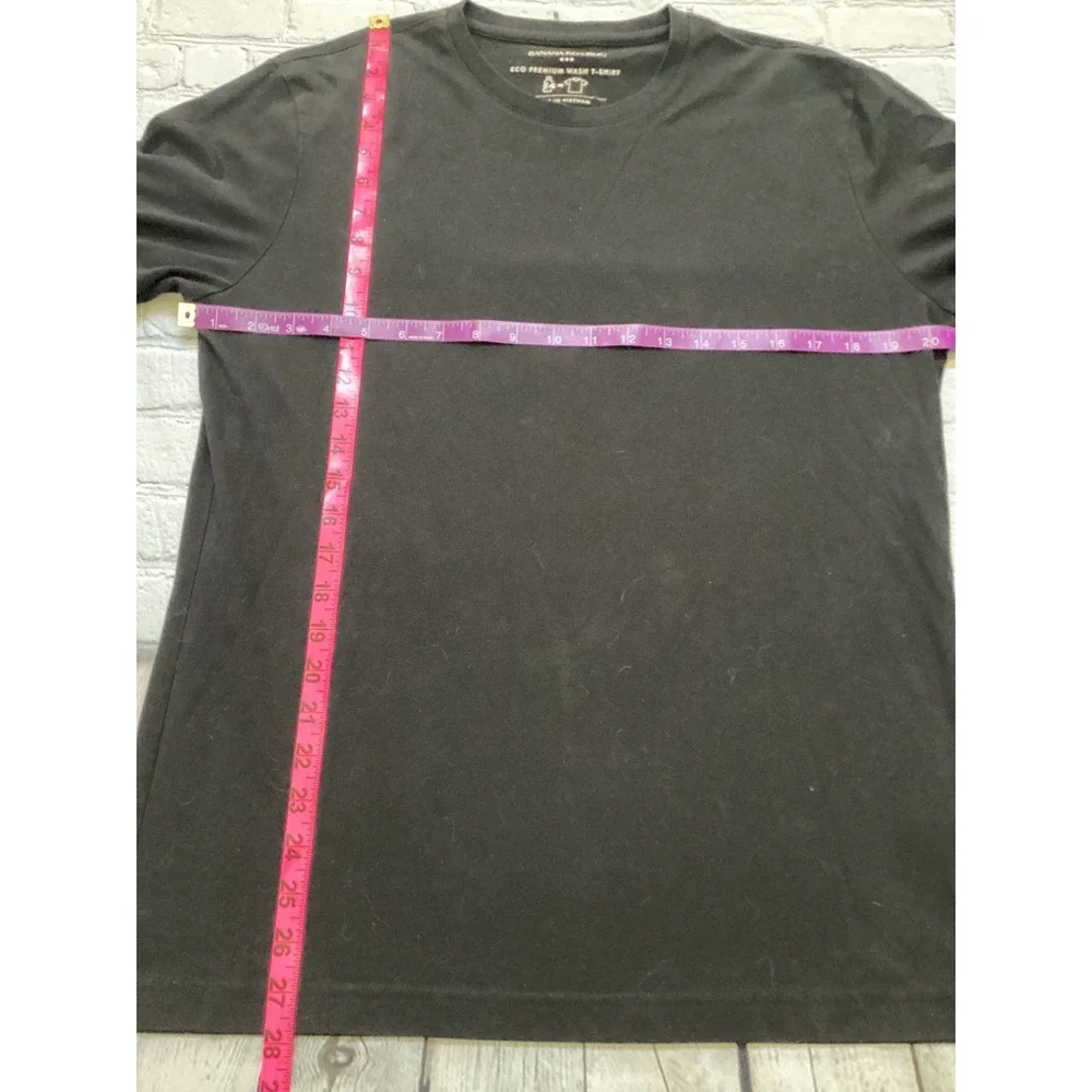 Banana Republic Mens Eco Premium Wash T-Shirt Black Short Sleeve Crew Neck L